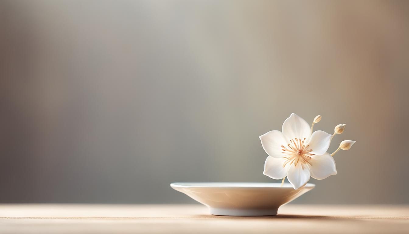 Porcelain Flower in Tilt-Shift Macro Photography