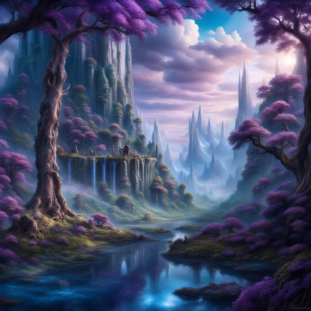 Magical Forest: A God's Land in Digital Painting