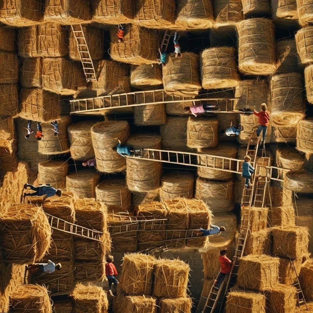 Fantasy Hay Castle Adventure: Digital Illustration