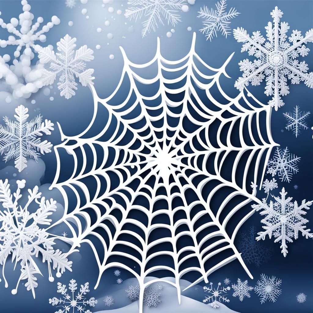 Spiderwebs and Snowflakes with Snow Spider