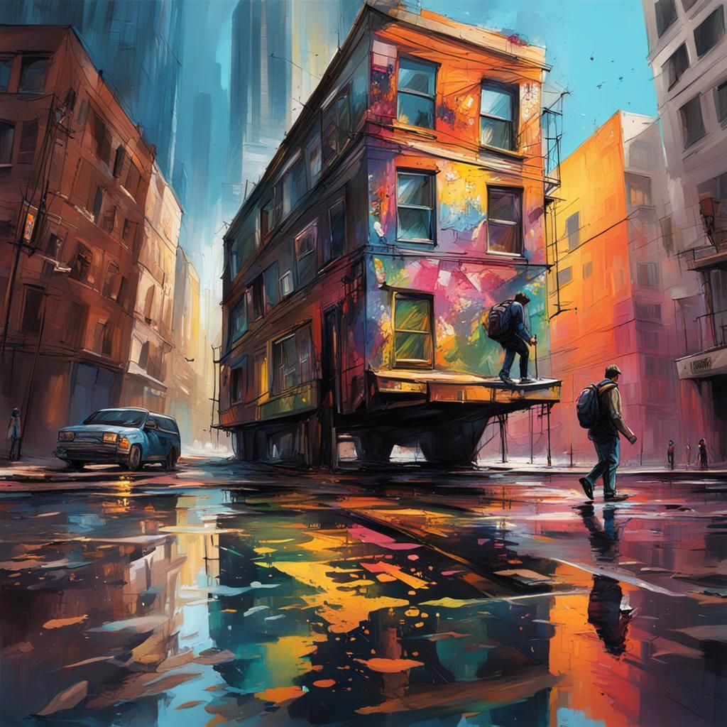 Hyperrealistic Urban Exploration Concept Art
