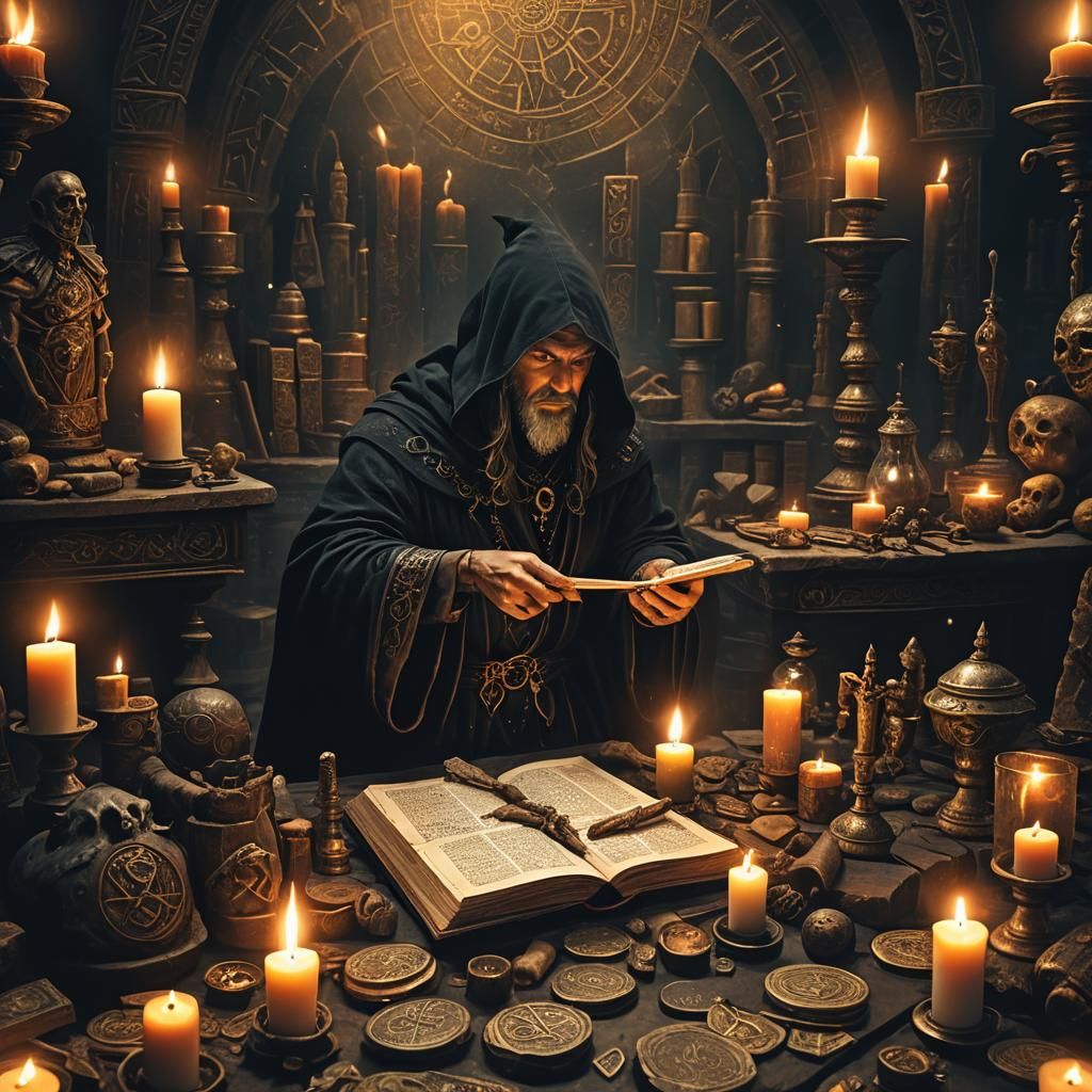 Powerful Sorcerer Casts a Binding Spell