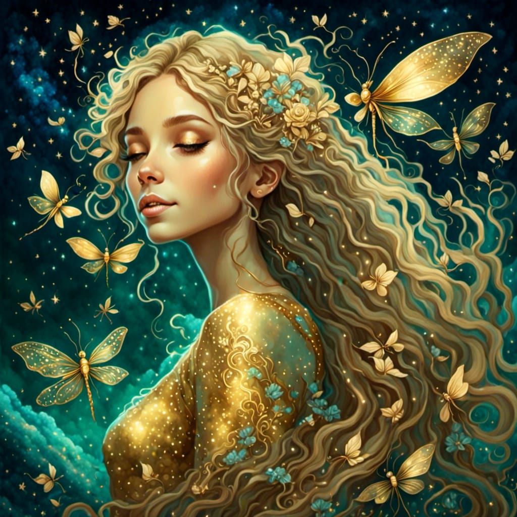 Golden Fairy in Dragonfly World