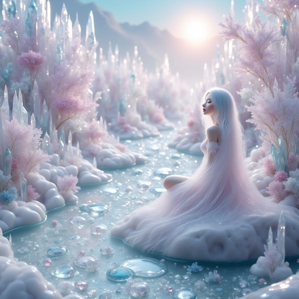Ethereal Woman by Crystal River in Pastel Dreamscape