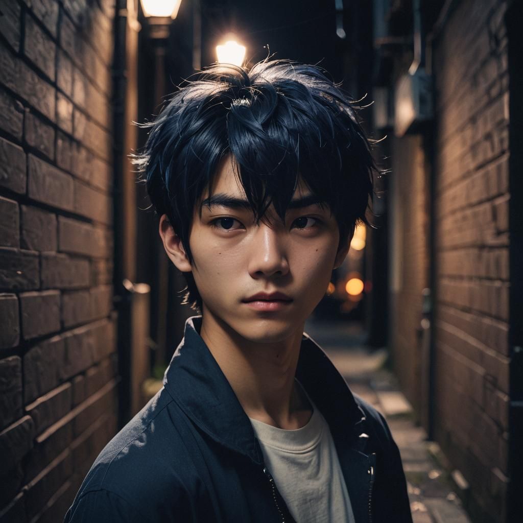 Kaito: Neko Boy in a Cinematic Alleyway