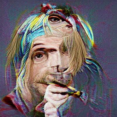 Intense Black and White Portrait of a Grunge Icon