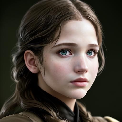 Katniss Everdeen Portrait in Professional Photography Style