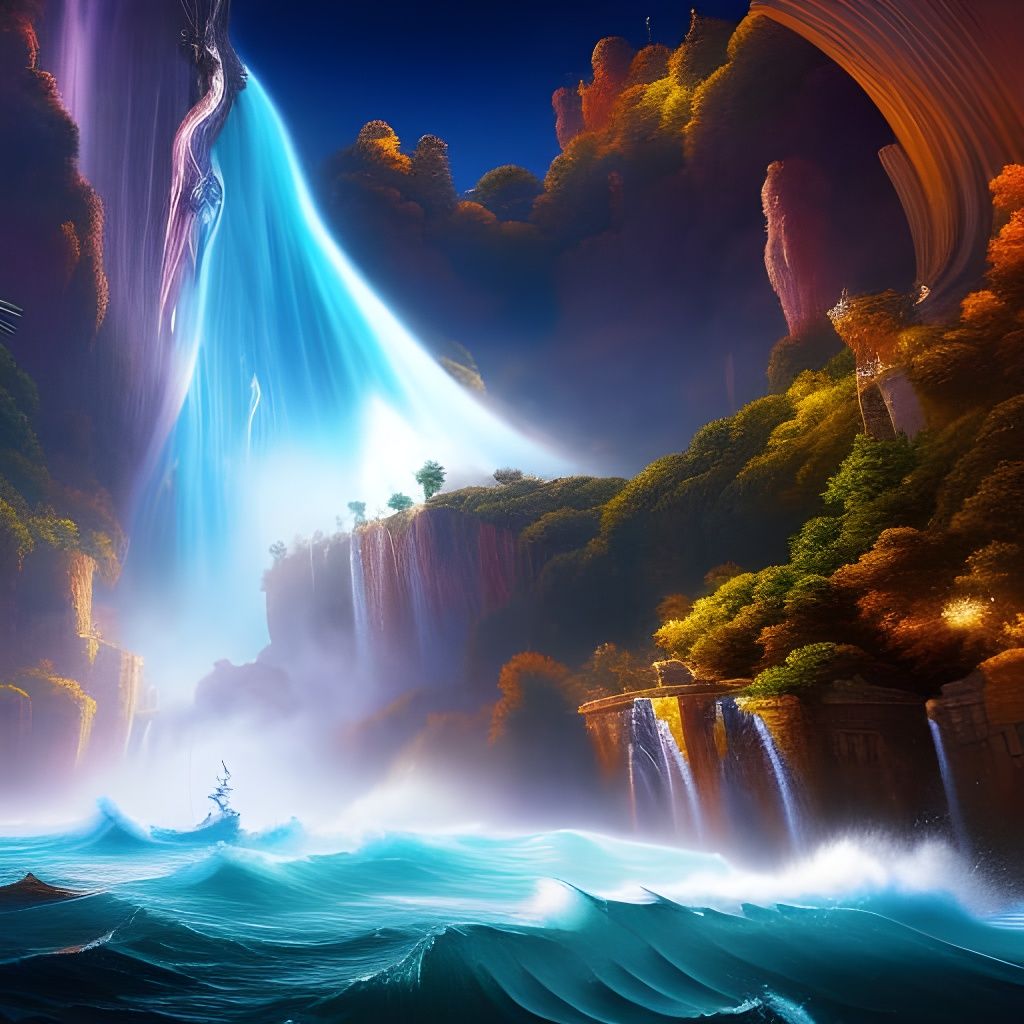 Mercury Runs on Water: Hyperdetailed Digital Painting