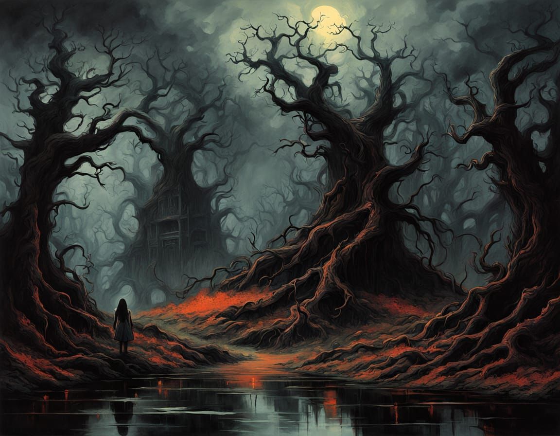 Twisted Wonderland in Ruins, Dark Fantasy Landscape