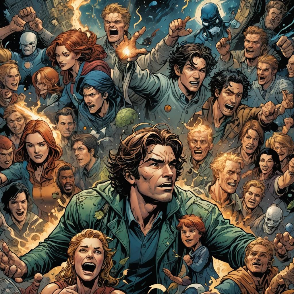 Duality of Life in Comic Book Style