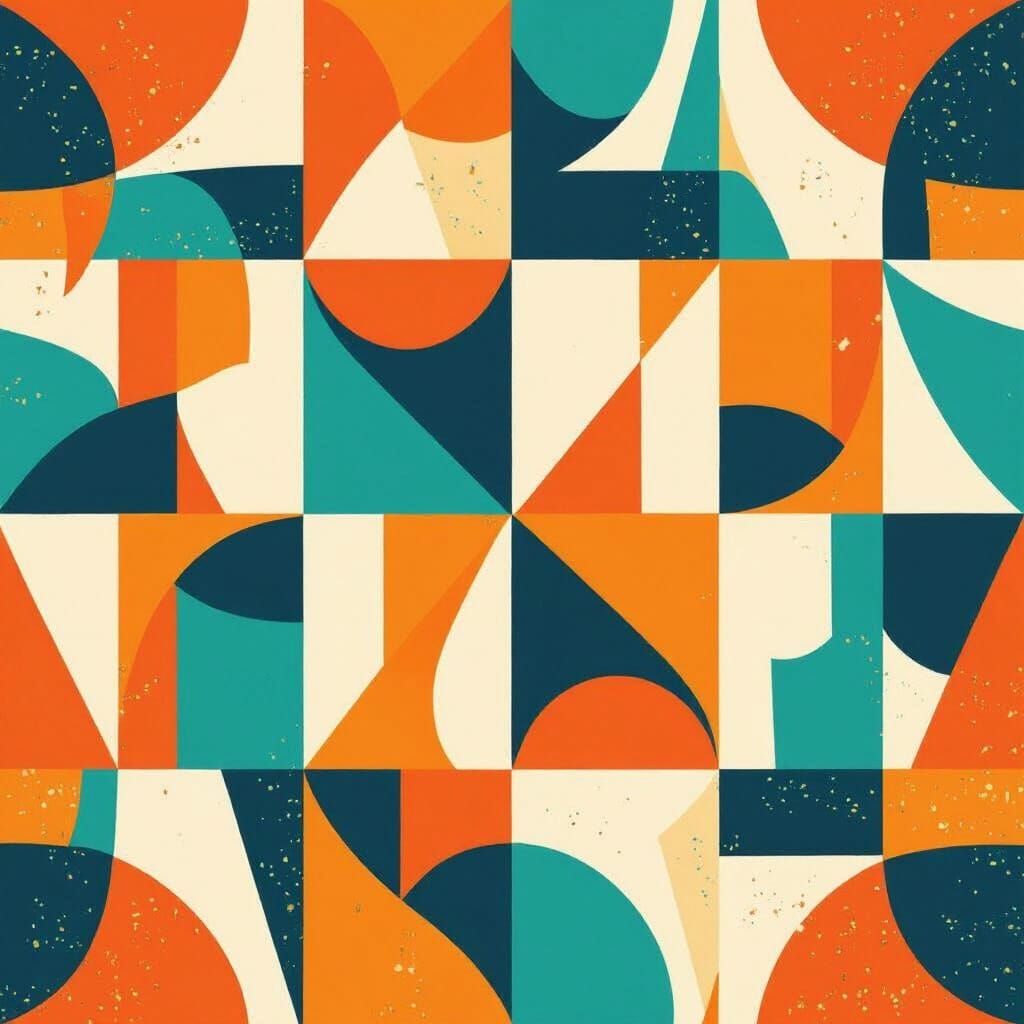 Vibrant Geometric Textile Pattern in African Style