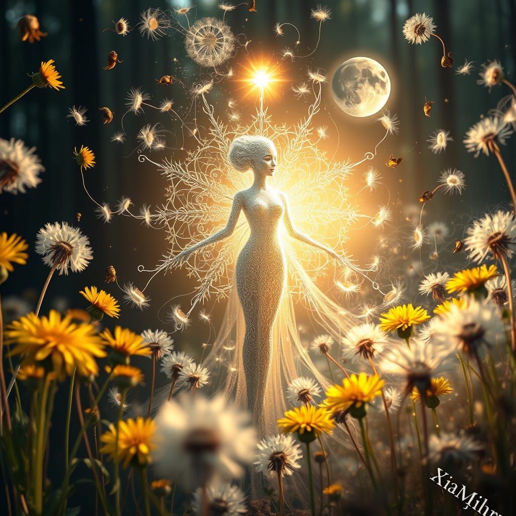 Intricate Cosmic Dreamscape in Bio-Art Style