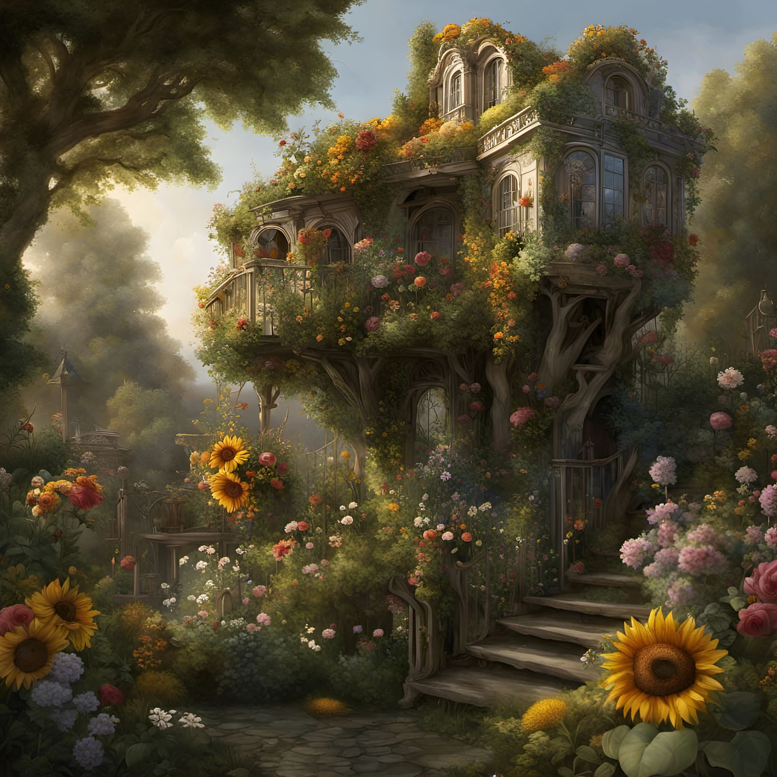 The Roman Floral Treehouse