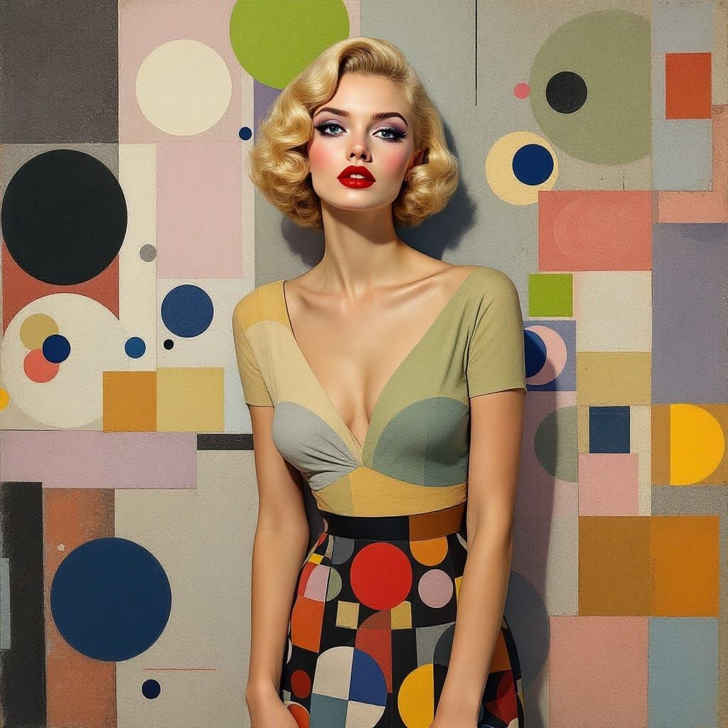 Vibrant Geometric Art Inspired by Sonia Delaunay and Pompeii