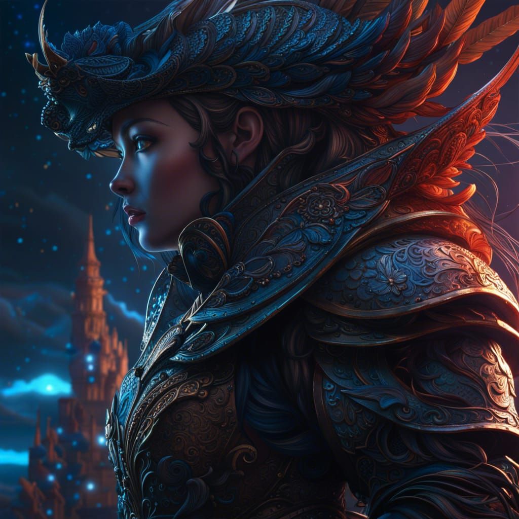 Magnificent Sea and Stars in Ultra-Colored Sky