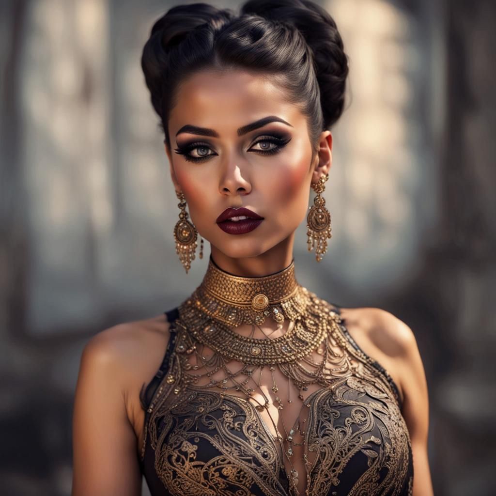 Fantasy Portrait of a Beautiful Gypsy Dancer