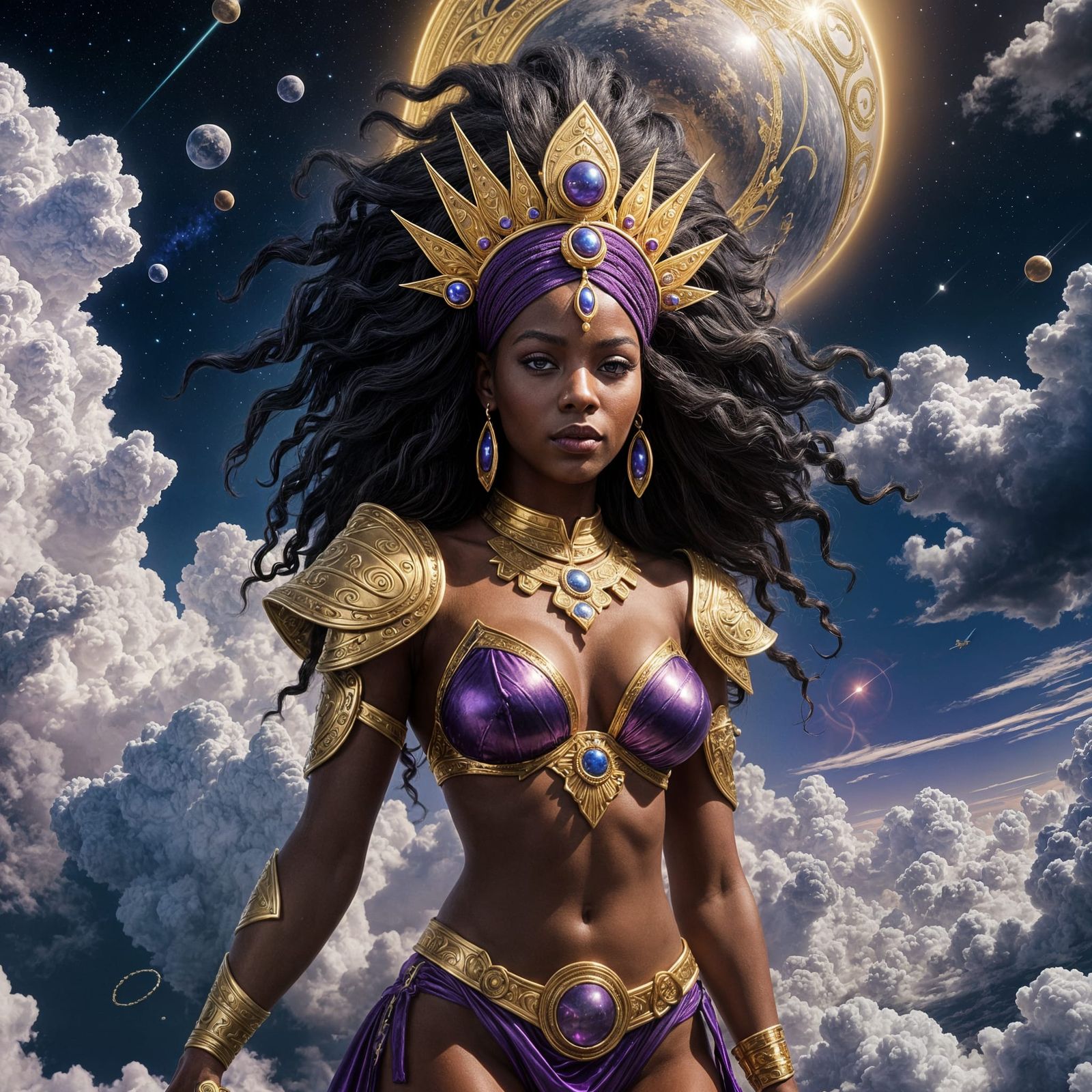 Regal Zulu Princess in Cosmic Royal Attire