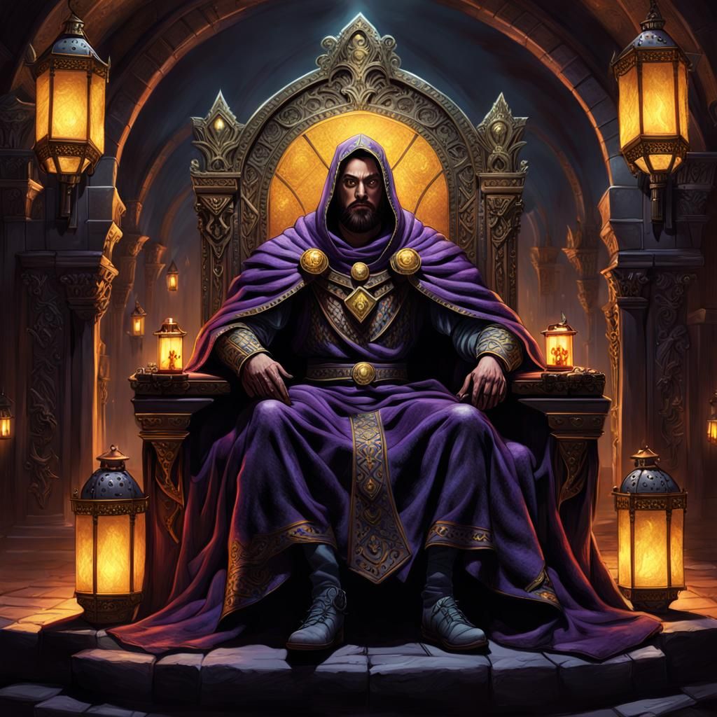JesusAVGN on Throne in Dark Fantasy Chamber