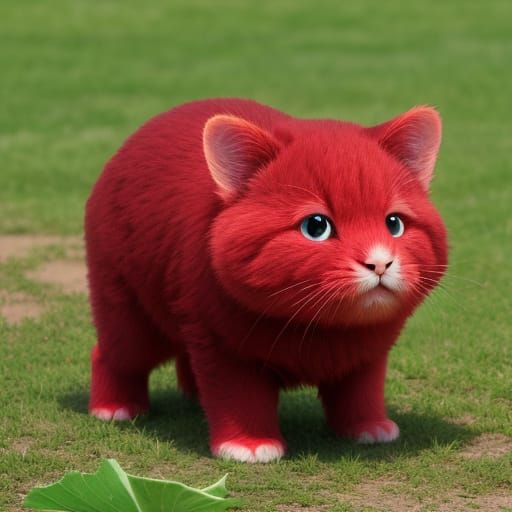 Vibrant Cartoon Rhubarb with Wide, Expressive Eyes