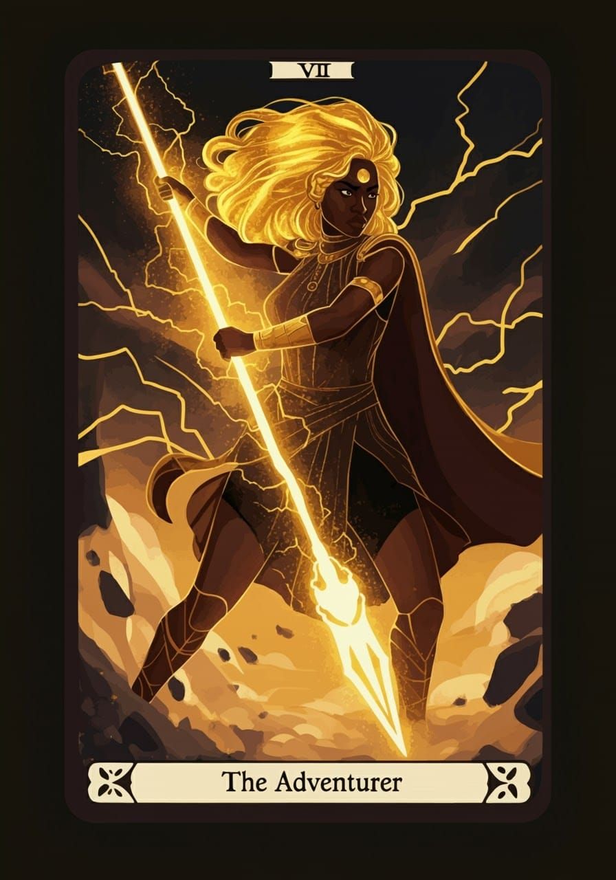 Tarot Card: The Adventurer in Rider-Waite Style