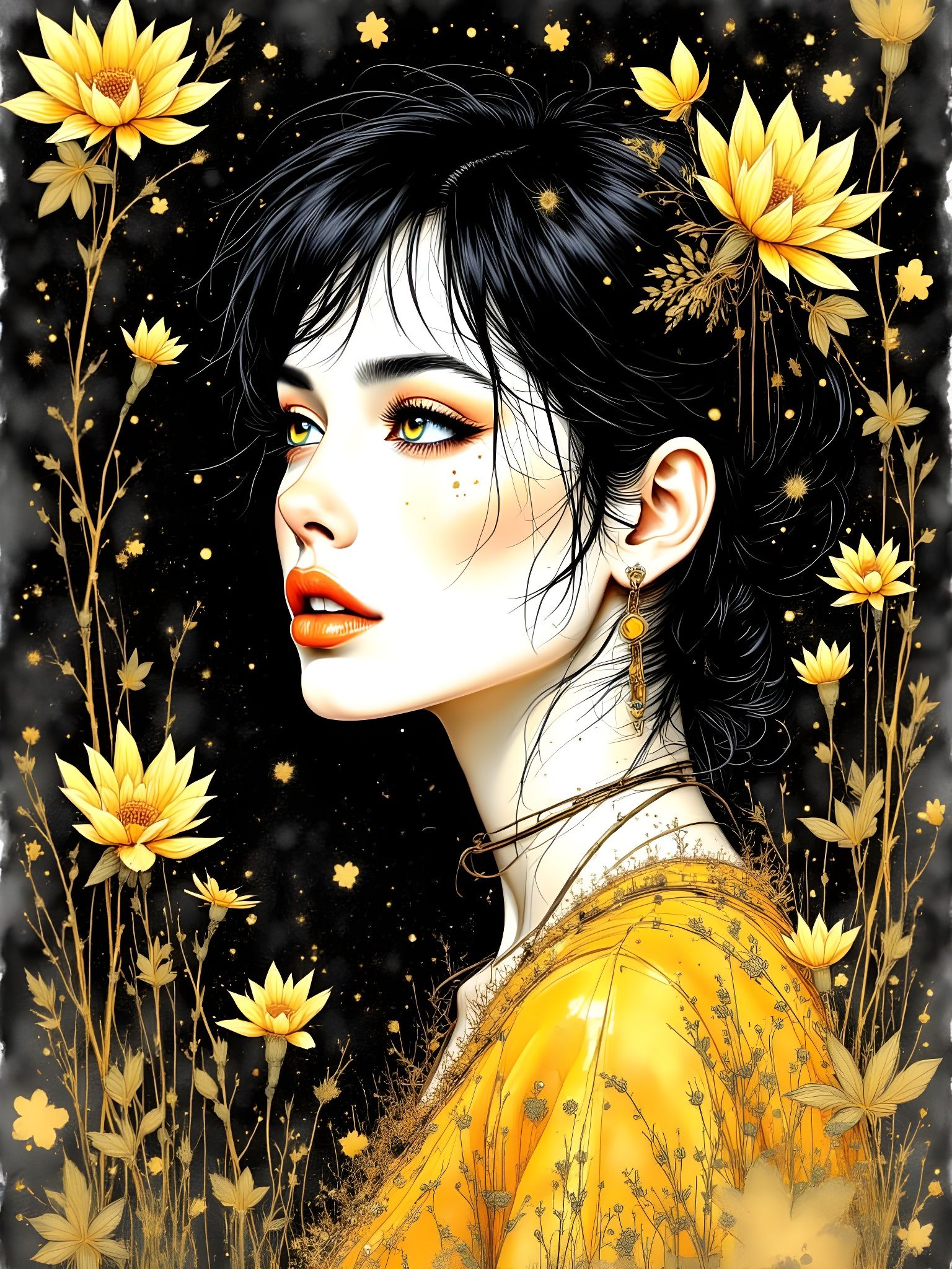 Rebel Bard Sings Against Oppression in Art Nouveau Style