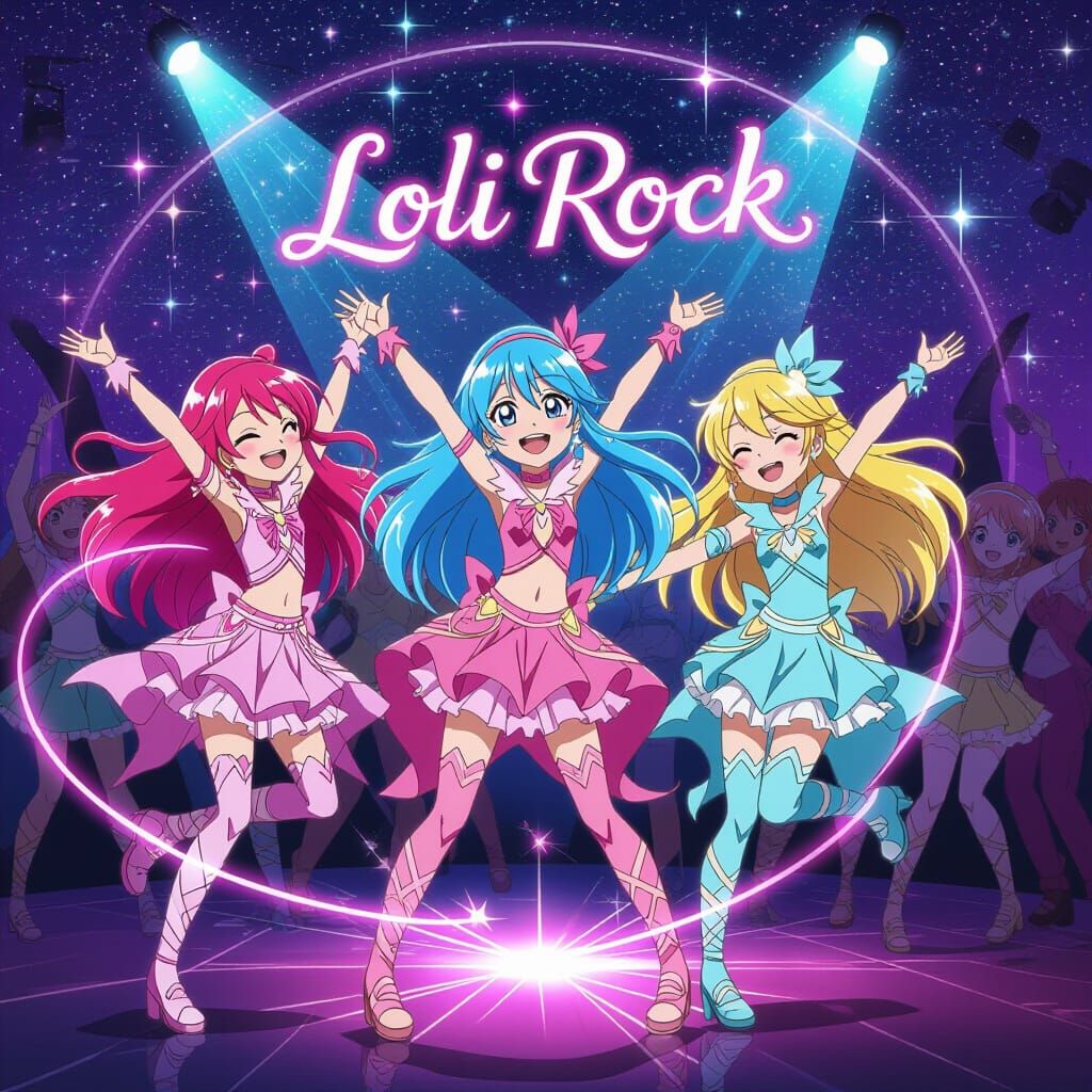 LoliRock Girls Electrifying Anime Party Night
