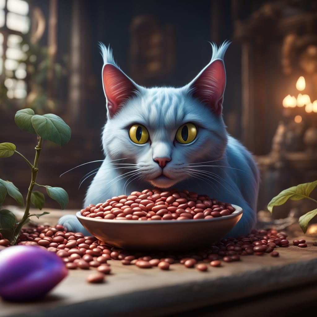 Bean Cat Matte Painting on Artstation