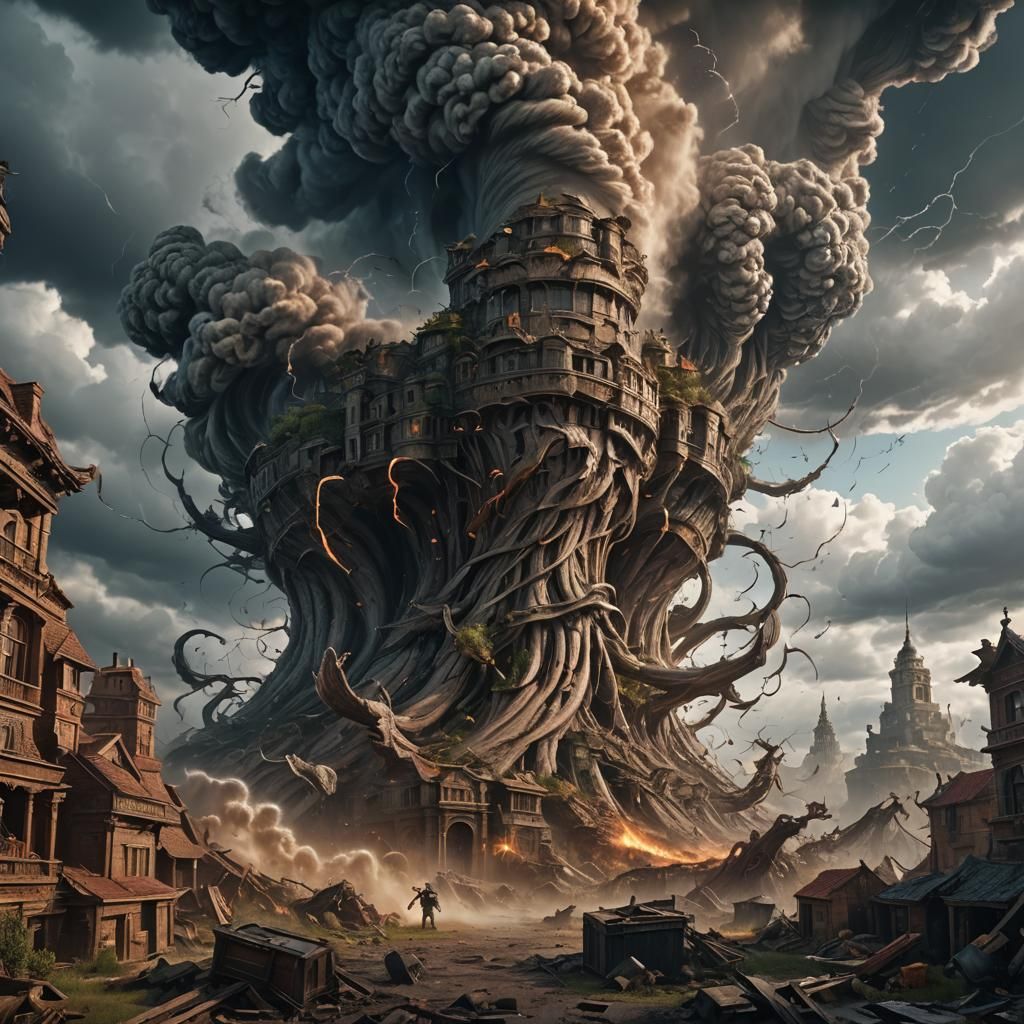 Detailed Buff Tornado Concept Art