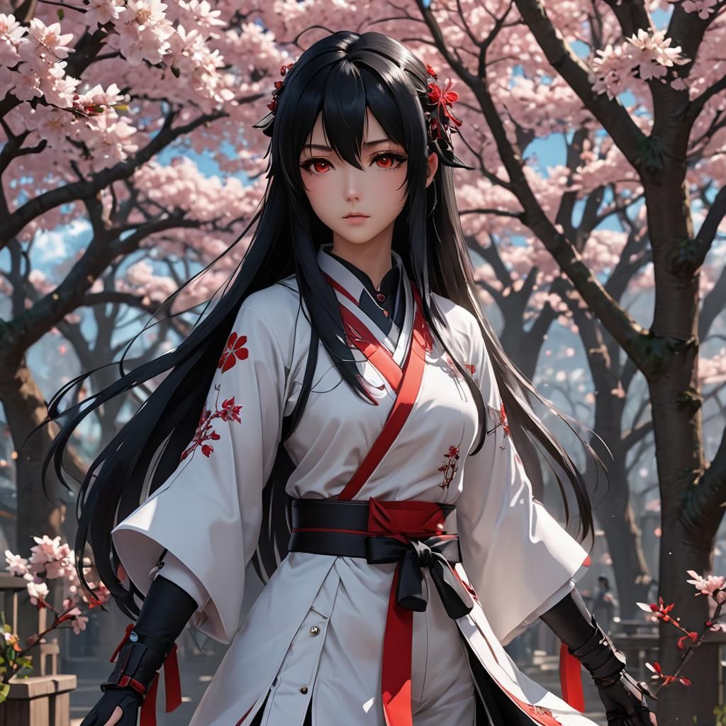Anime Sakura Girl in 3D Art Style