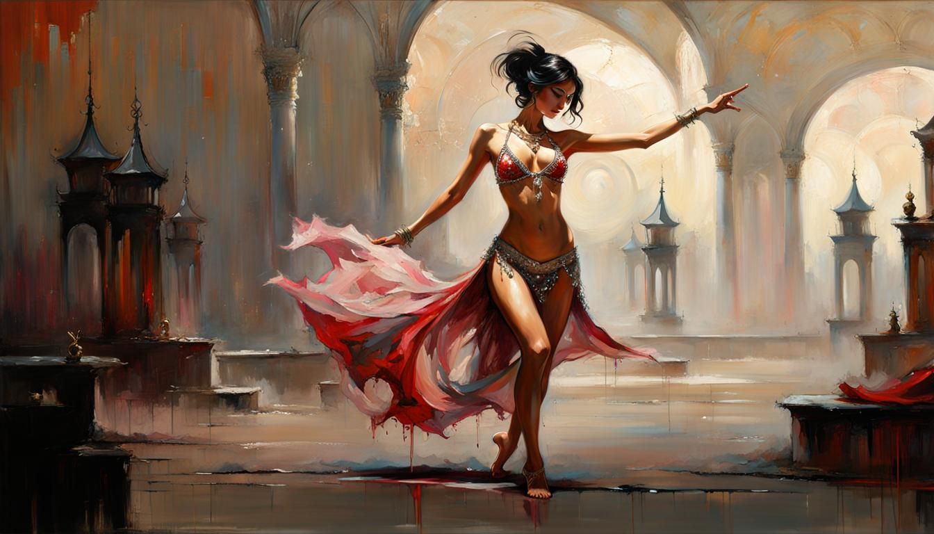 6 pictures (5/6) Salome, temple dancer from the Orient