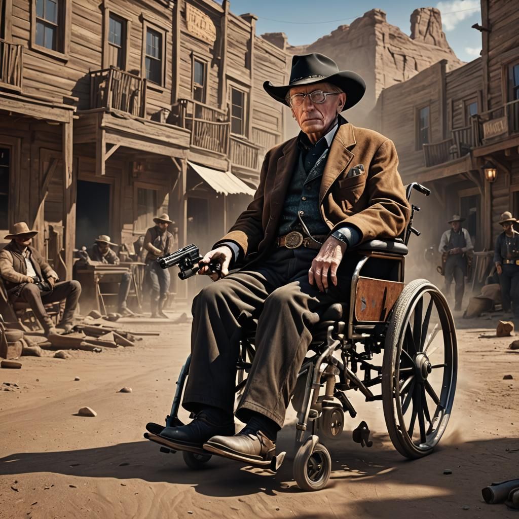 Stephen Hawking Wild West Shootout, Detailed Matte Painting