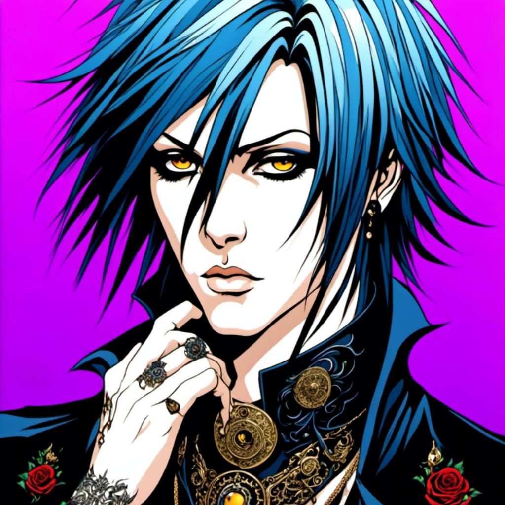 Bishonen Emo Portrait: Captivating Beauty
