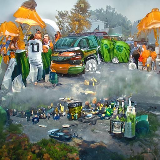Homecoming Tailgate: Digital Illustration in Painterly Style