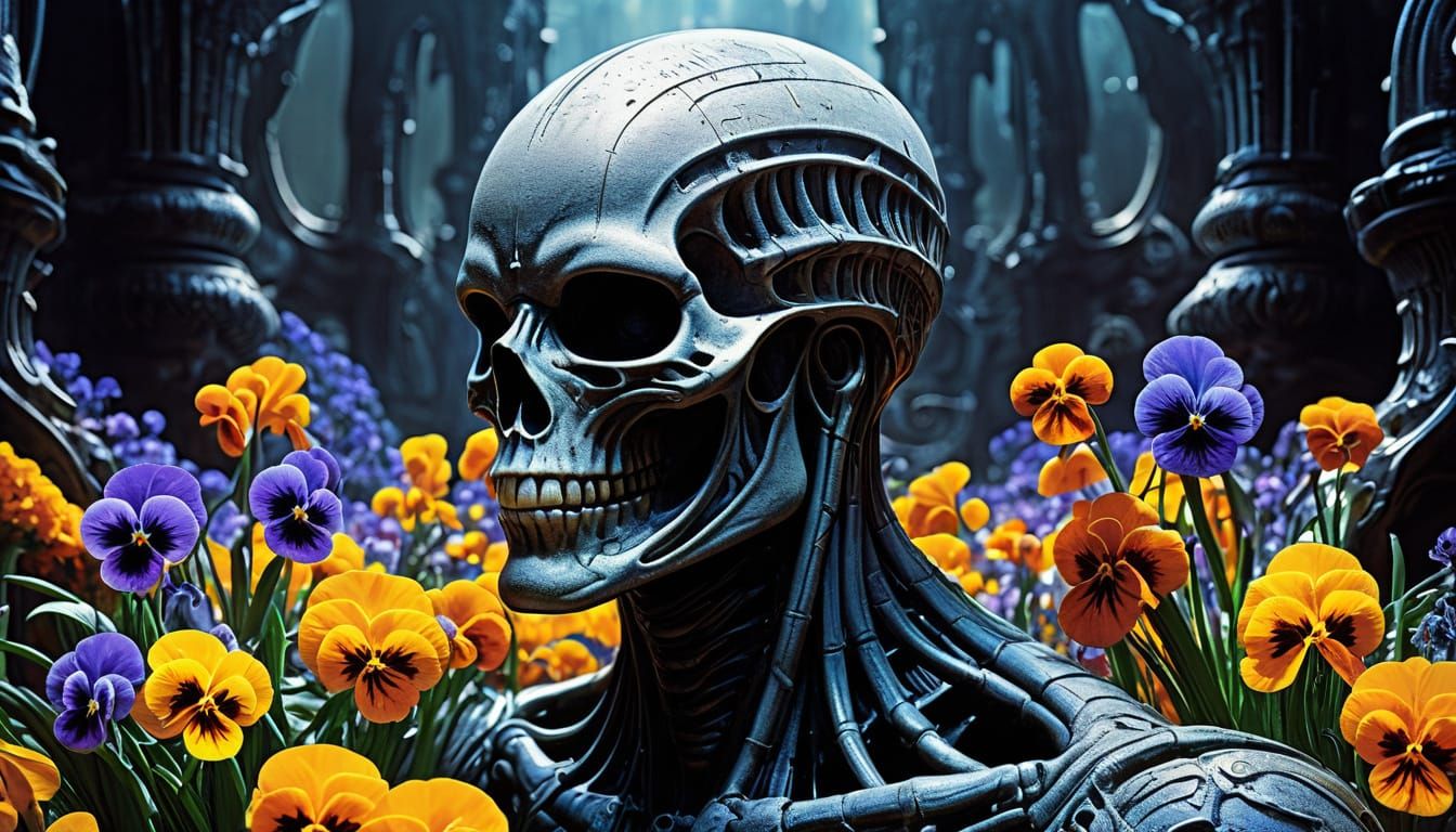 Colorful Flower Stand in Hyperrealistic Style