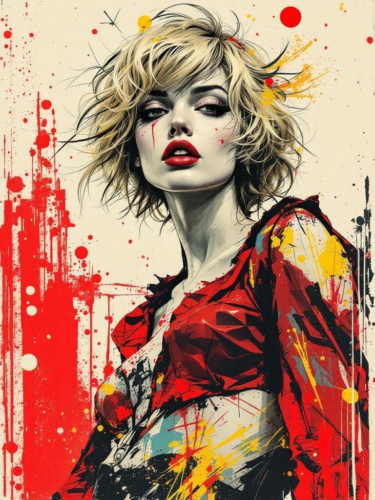 1950s Pin-Up in Zine Punk Style