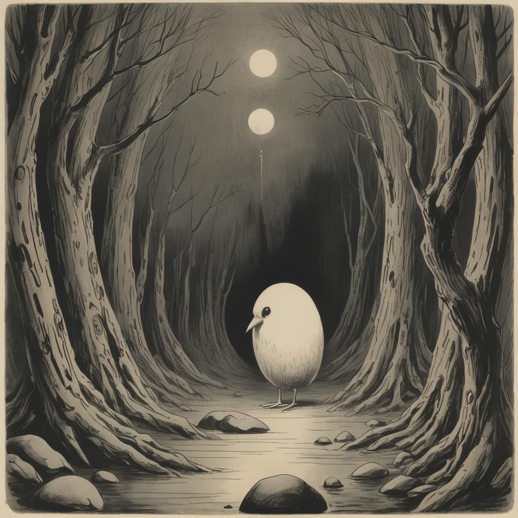 Surreal Dreamscape Inspired by Alfred Kubin