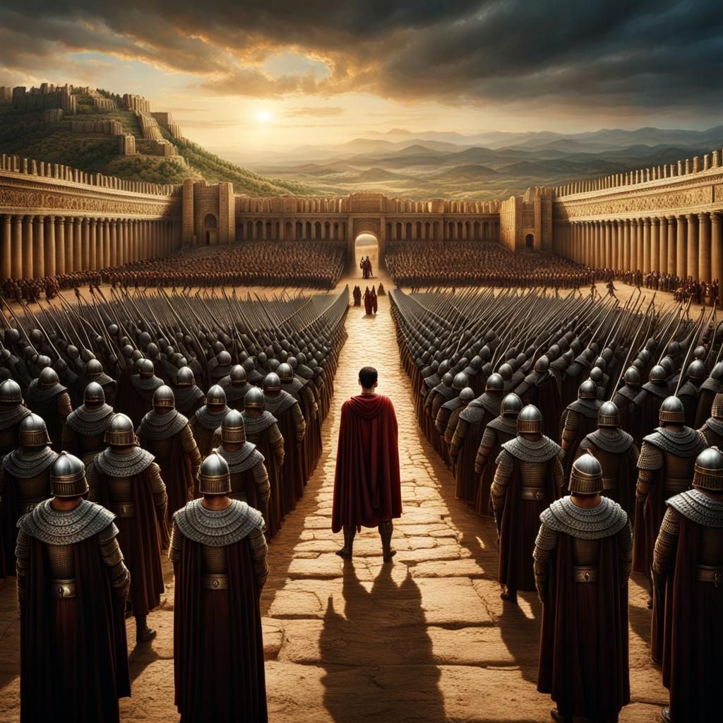 Painting of Hector welcoming emissaries from Greece