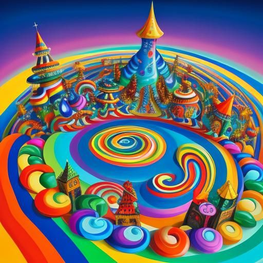 Abstract Light and Shadow in Gouache Swirls