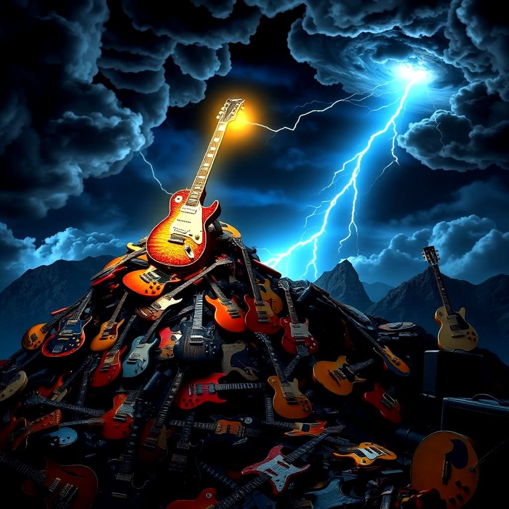 Guitar Mountain with Alien Amplifier