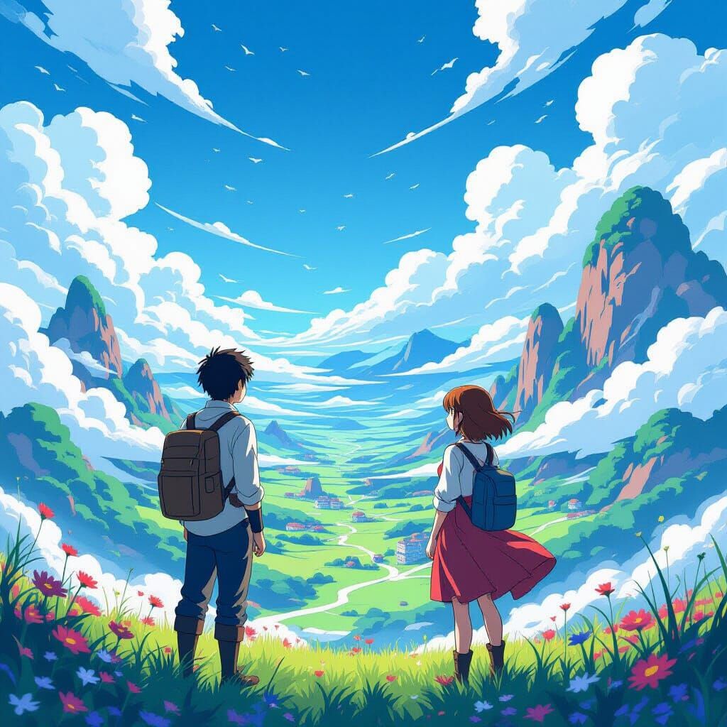 Vibrant Anime Adventure Landscape