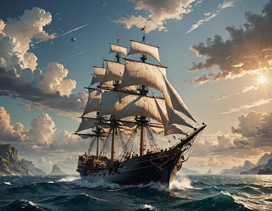 Romantic Nautical Scene of Shared Destiny