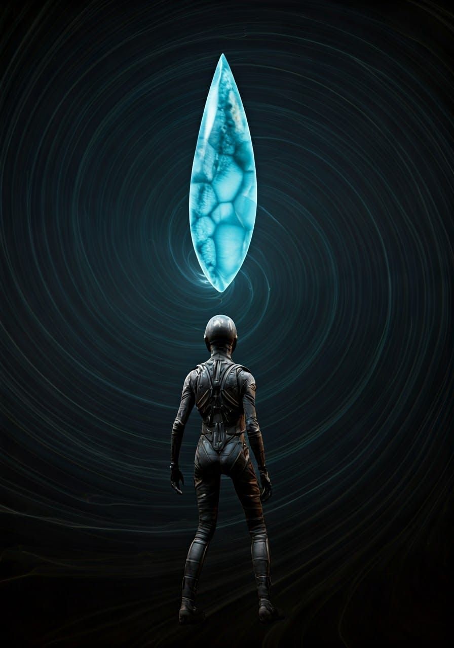 Silver Antigravity Ship with Ethereal Flame