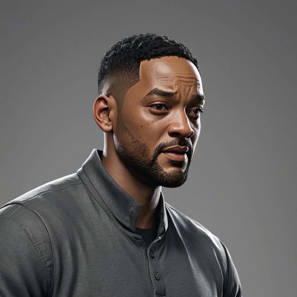 Will Smith Portrait in 3D Unreal Engine Style