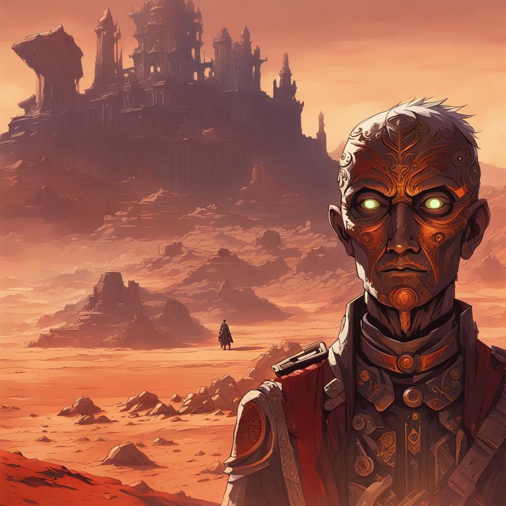 Martian Ruins: A Miyazaki-Inspired Concept Art