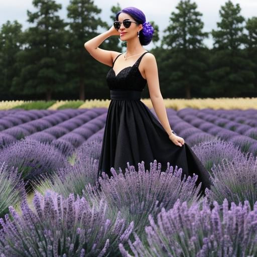 Abstract Blend of Lavender and Black