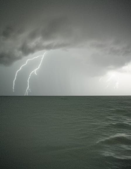 Piratepunk Hurricane Rages in Dark Ocean Storm