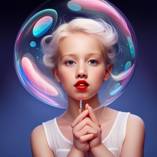 Bubble Girl Generated by AI