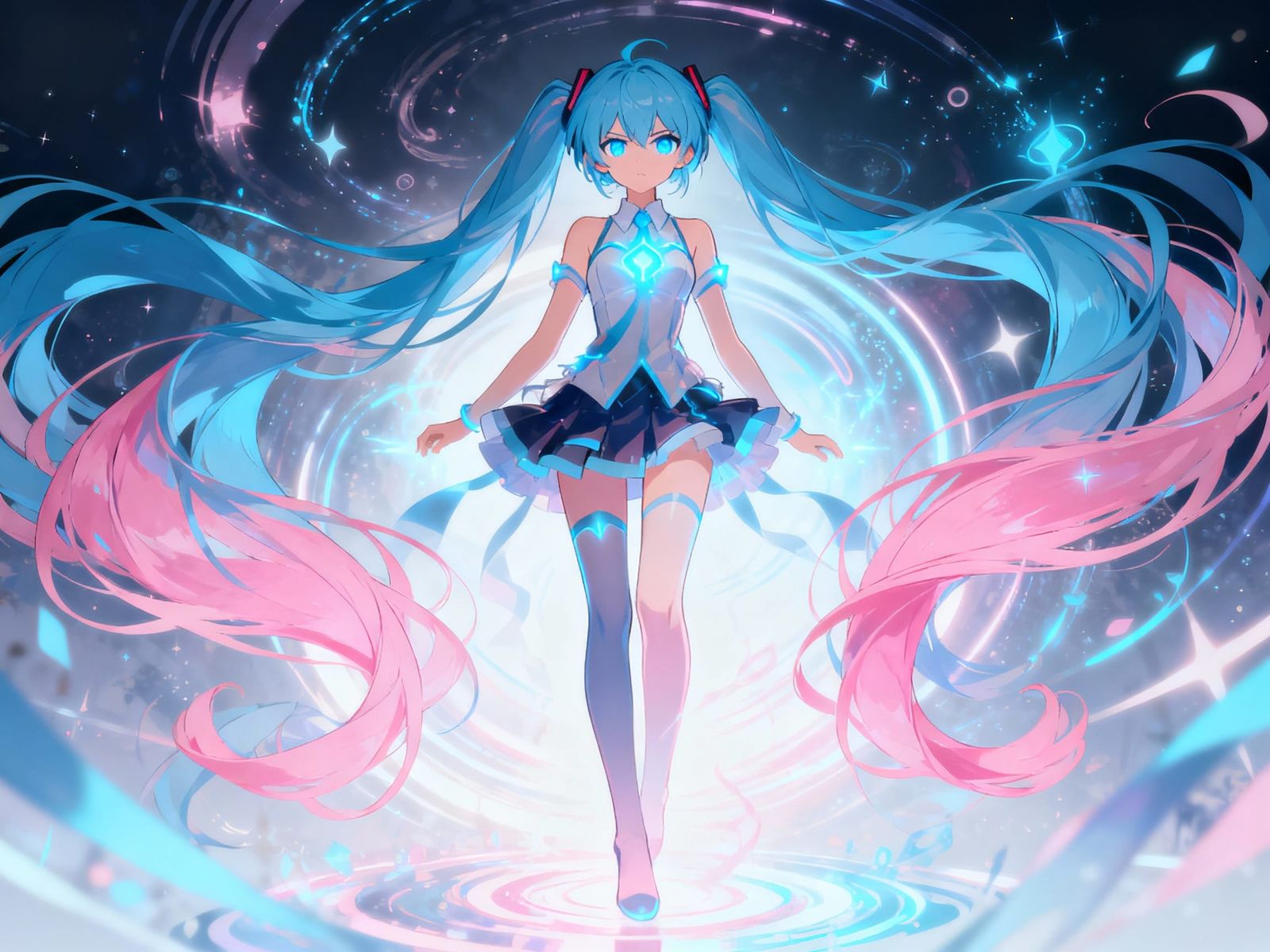 Anime Magical Girl Deploys Powerful Aura