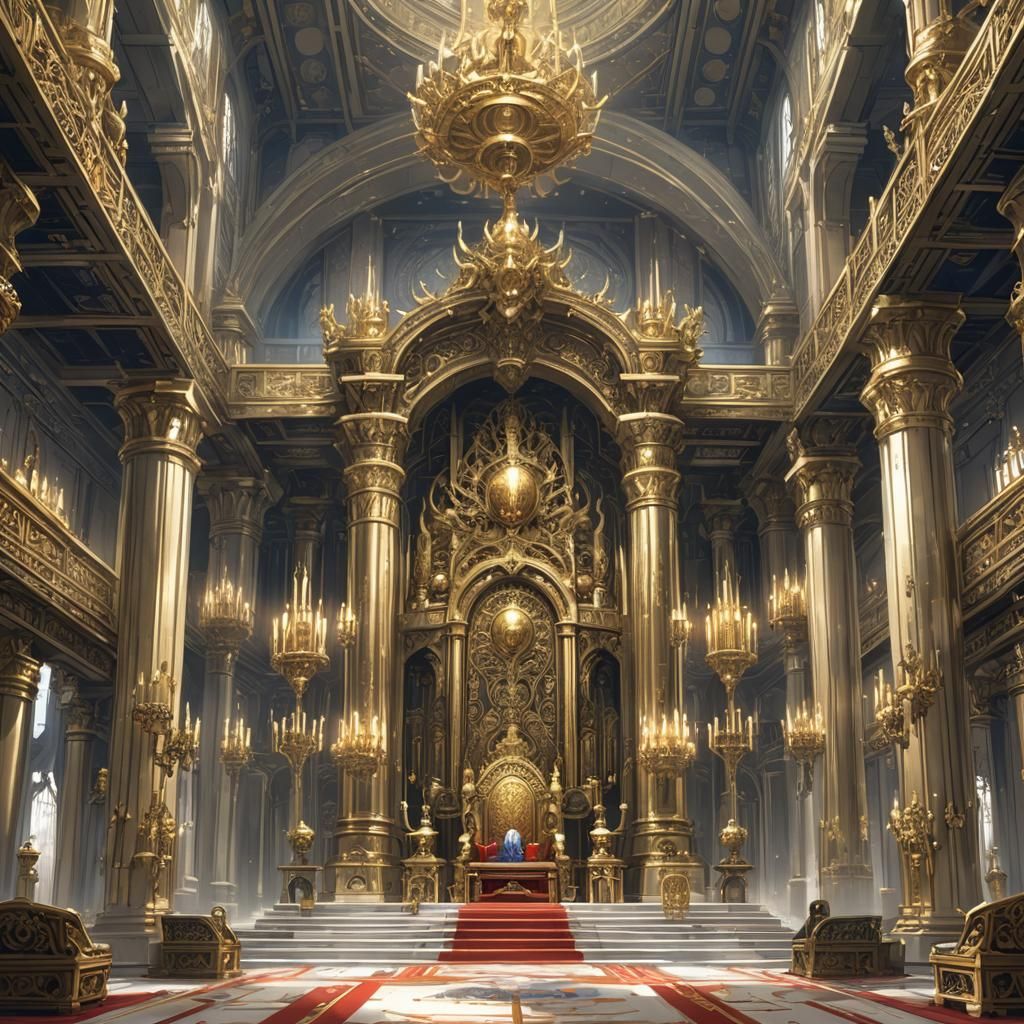 Anime Style Throne Room Illustration