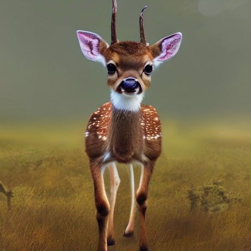 Detailed Matte Painting of a Baby Deer in 8k